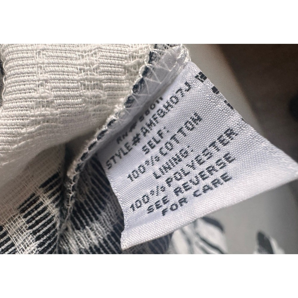 Signature By Sangria Black White Abstract Print Shift Dress Sz12 Above The Knee - Picture 4 of 8